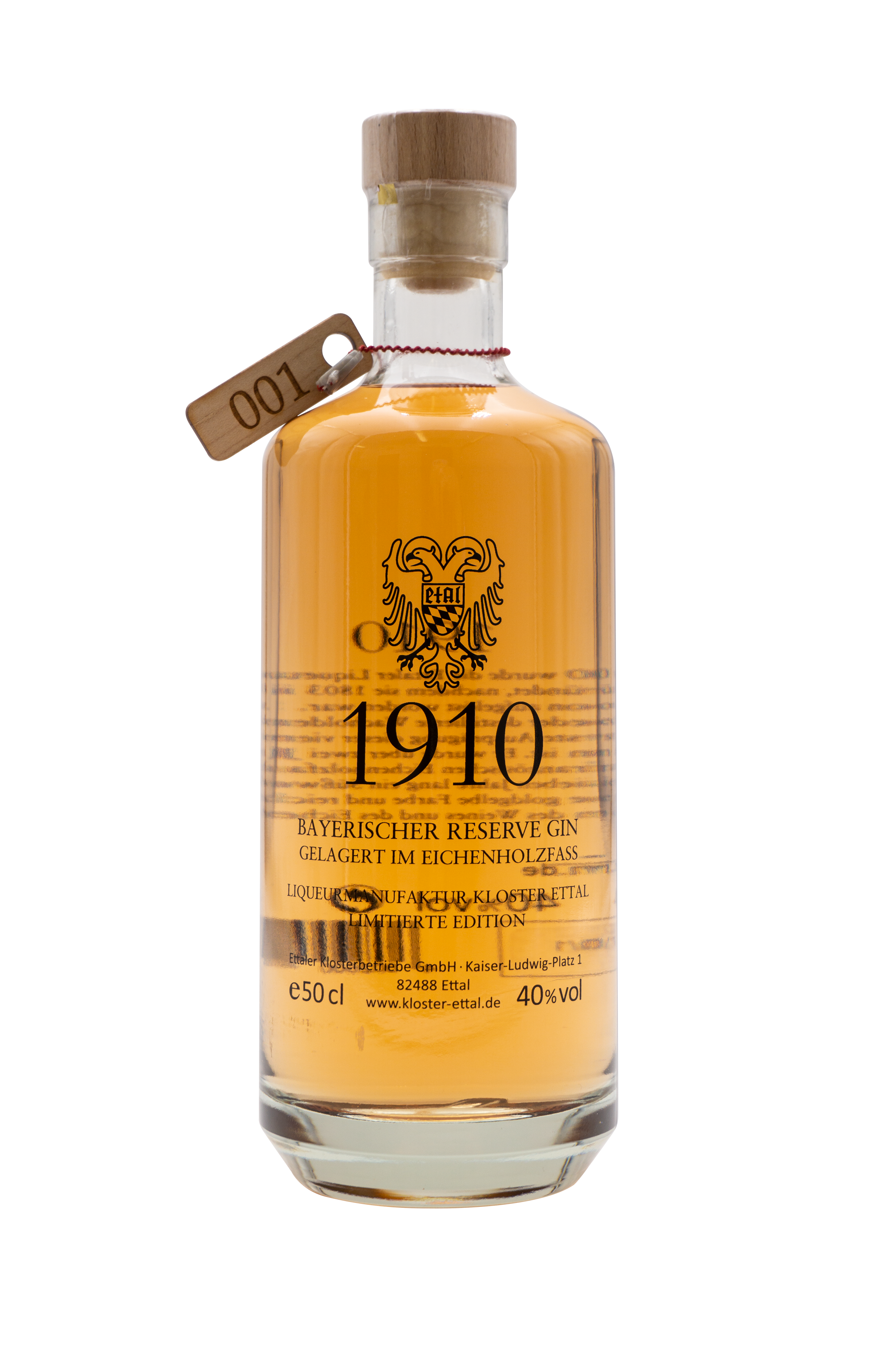 Bayerischer Reserve Gin „1910“ Limitierte Edition von 200 Flaschen Neu | Gin